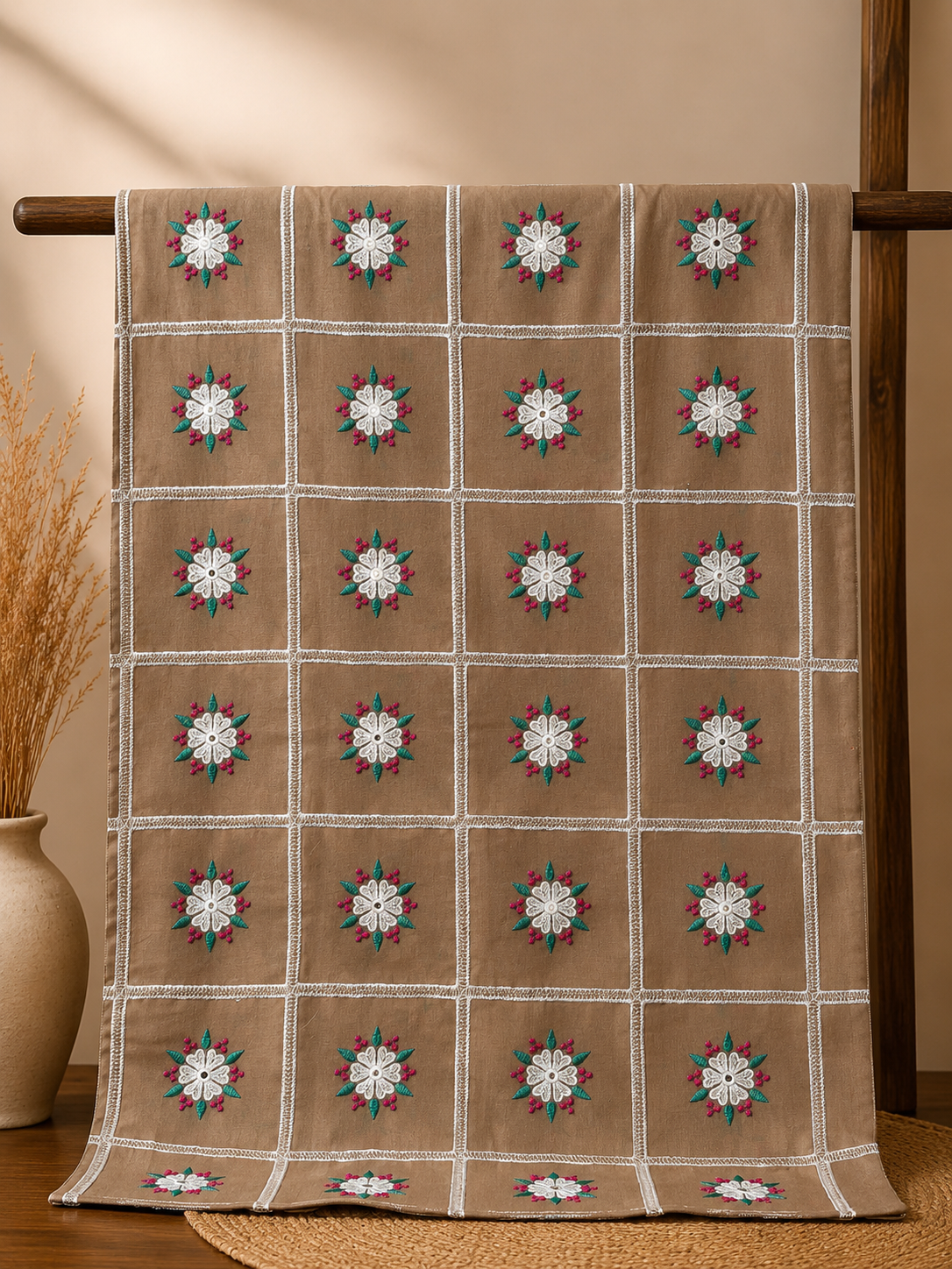 Meadow Bloom Hand Embellished Chadar