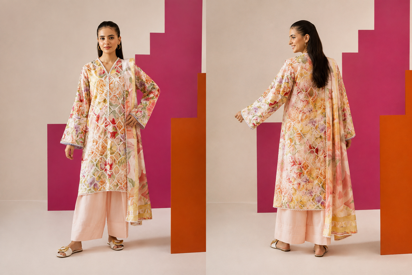 🌸 Serene Bloom — 3Pc Embroidered Collection 🌸