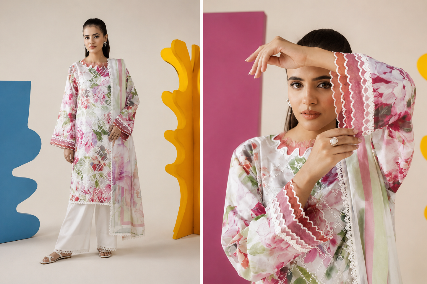 🌸 Serene Bloom — 3Pc Embroidered Collection 🌸