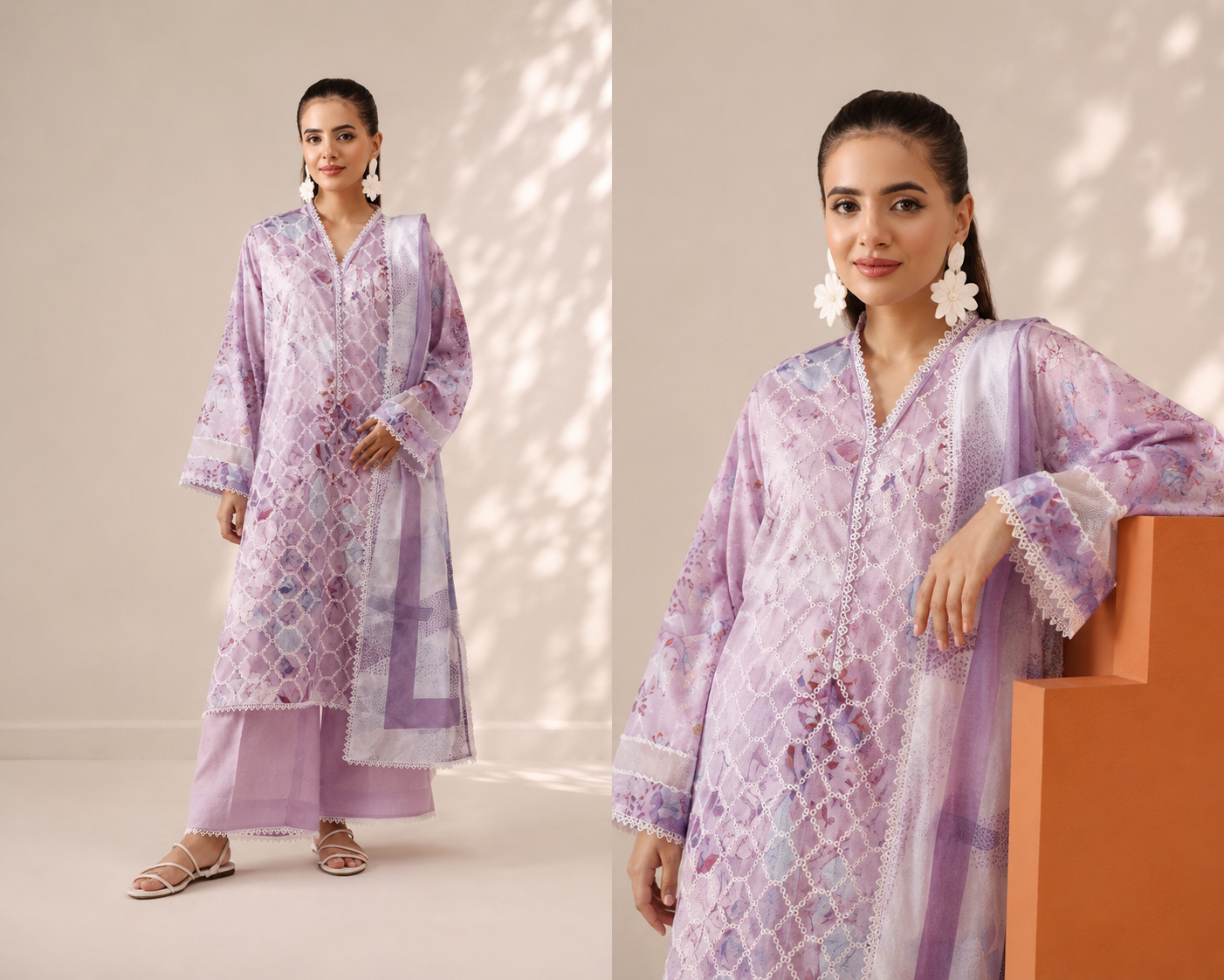 🌸 Serene Bloom — 3Pc Embroidered Collection 🌸
