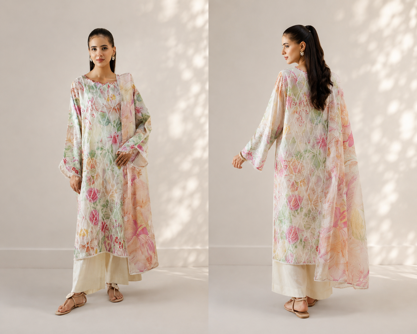 🌸 Serene Bloom — 3Pc Embroidered Collection 🌸