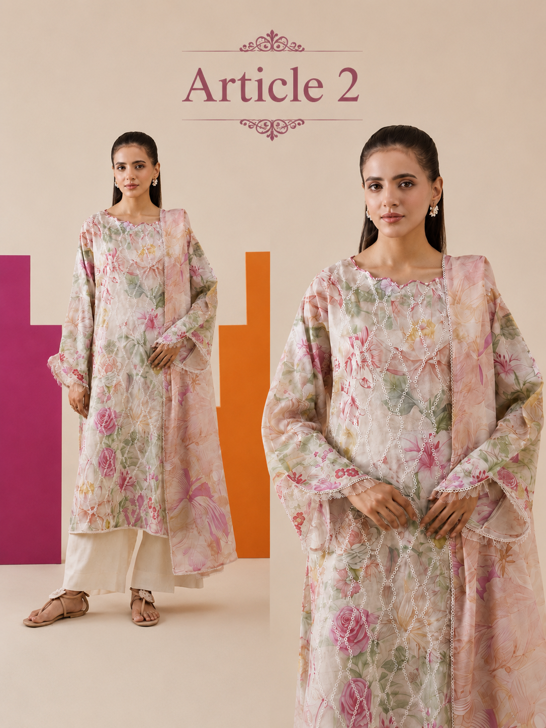 Serene Bloom 3Pc Embroidered Collection