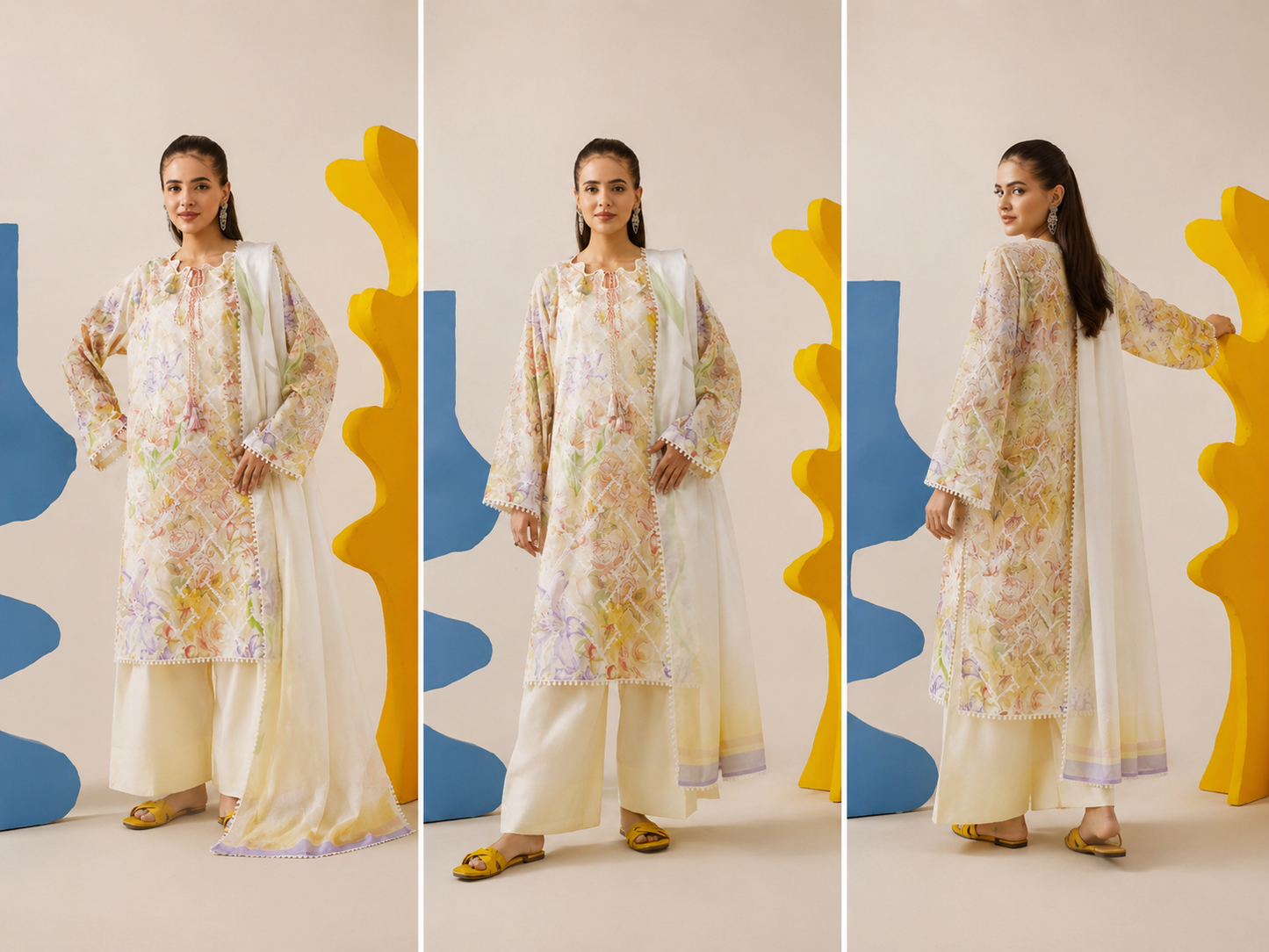 🌸 Serene Bloom — 3Pc Embroidered Collection 🌸