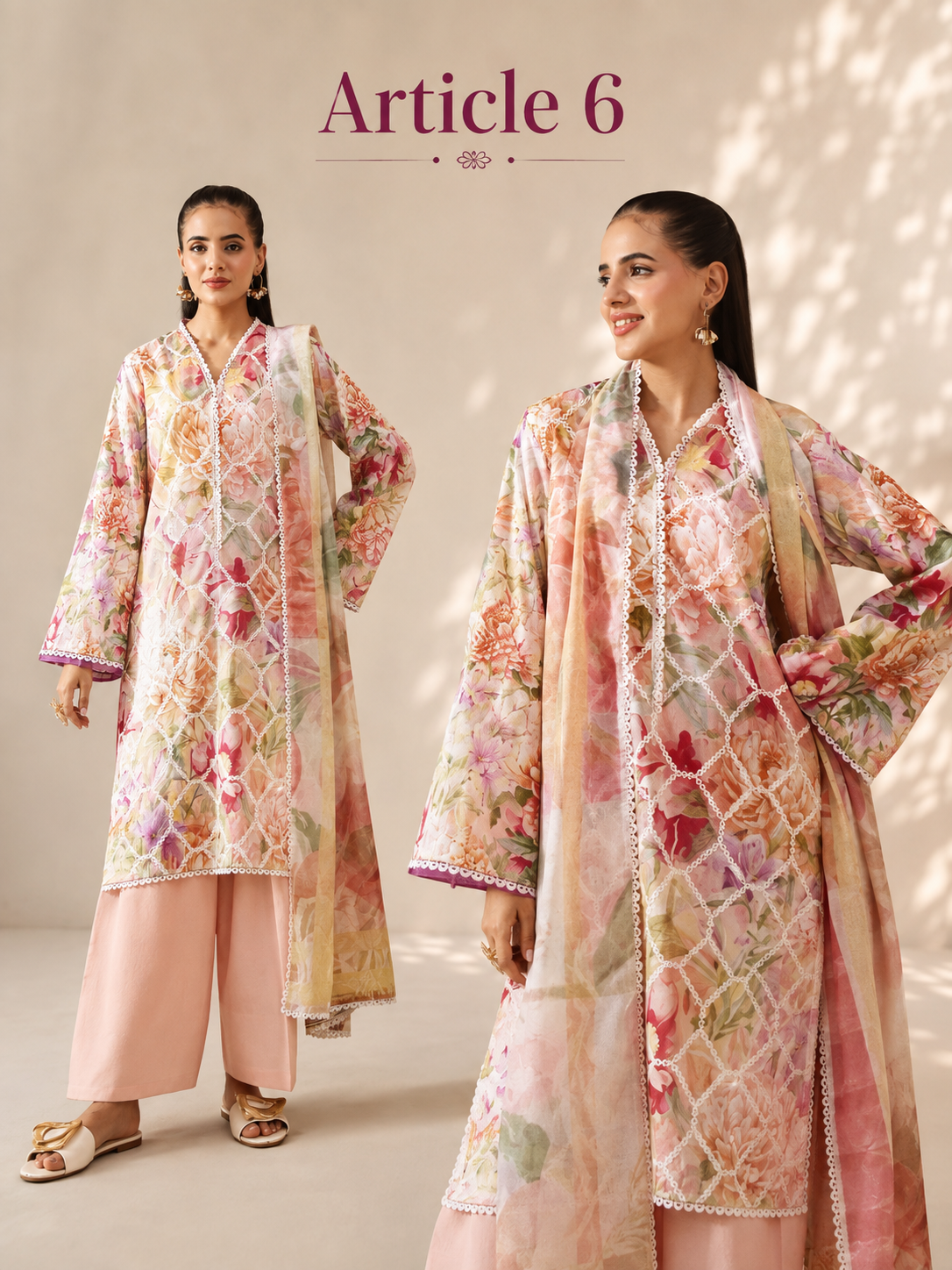 Serene Bloom 3Pc Embroidered Collection