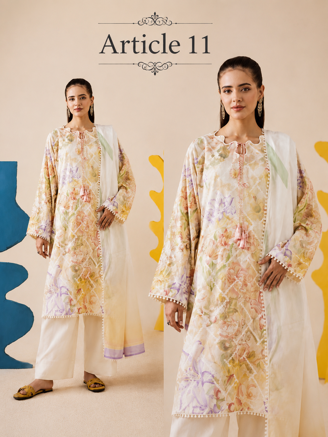 Serene Bloom 3Pc Embroidered Collection