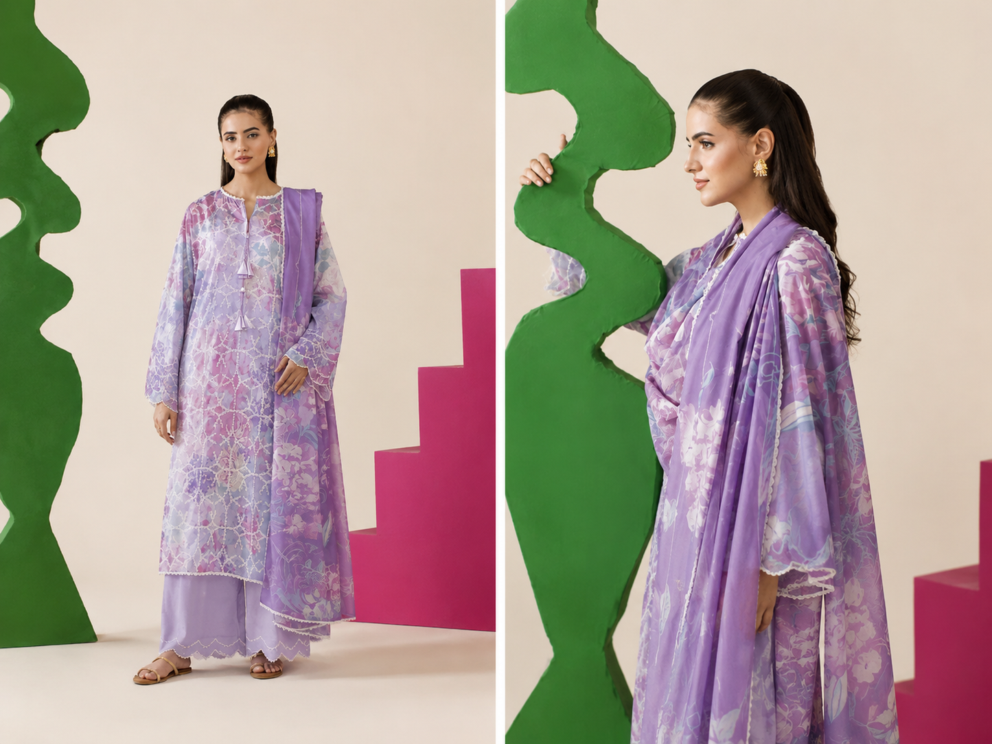 🌸 Serene Bloom — 3Pc Embroidered Collection 🌸