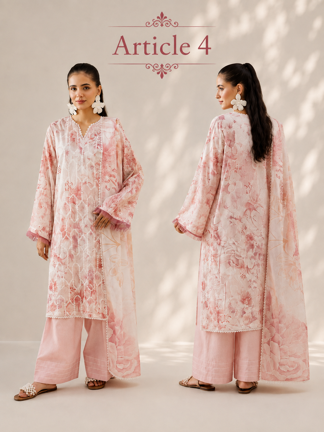 Serene Bloom 3Pc Embroidered Collection