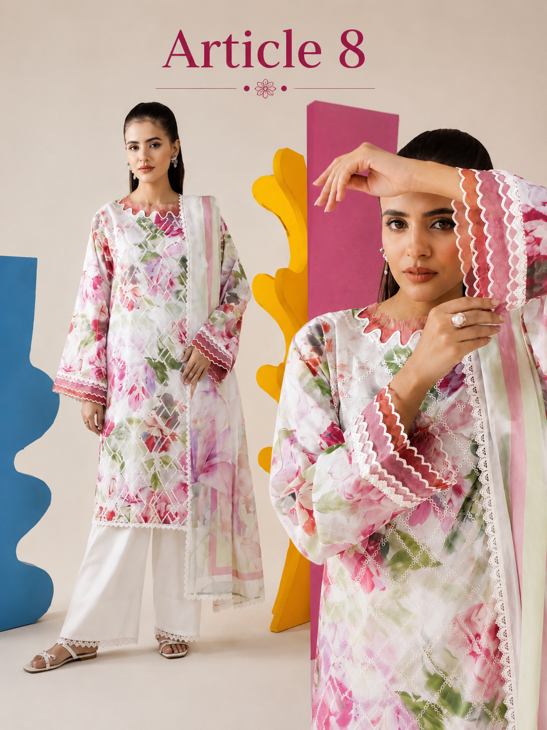 Serene Bloom 3Pc Embroidered Collection