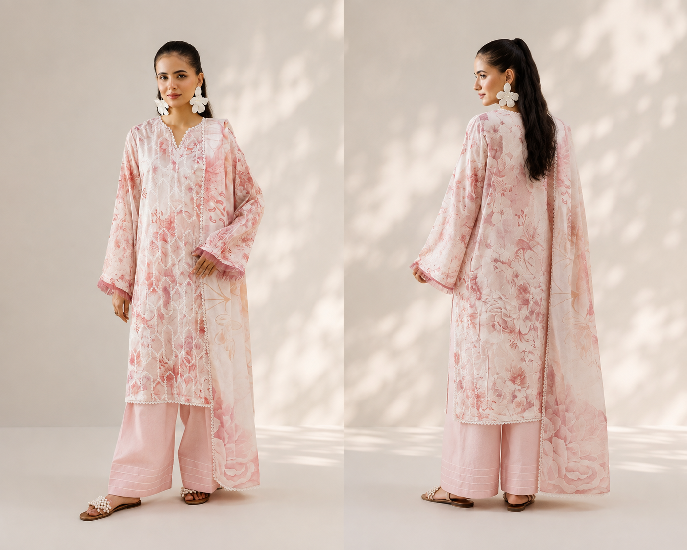 🌸 Serene Bloom — 3Pc Embroidered Collection 🌸