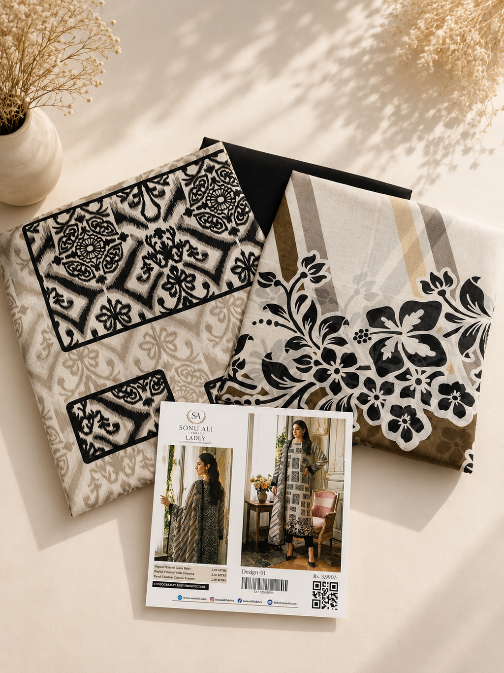 Ivory Noir 3PC Lawn Suit