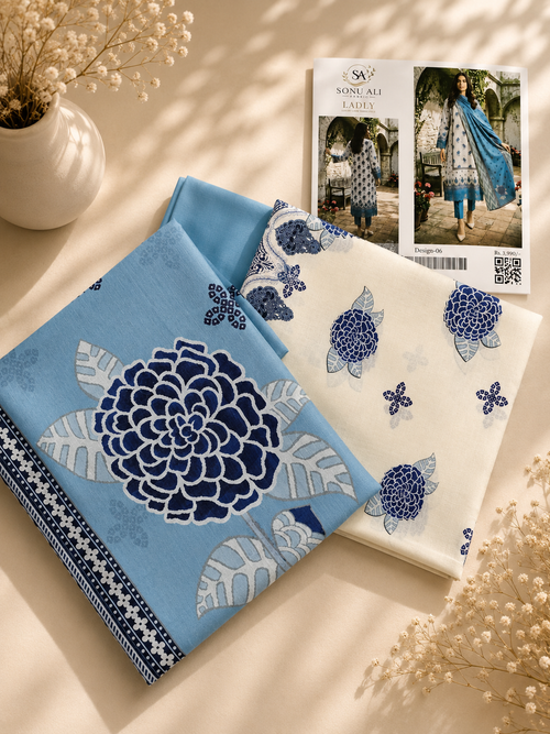 Azure Charm 2PC Lawn Suit