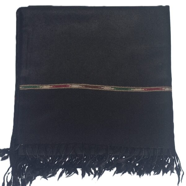 Men's shawl pure 72 wool black